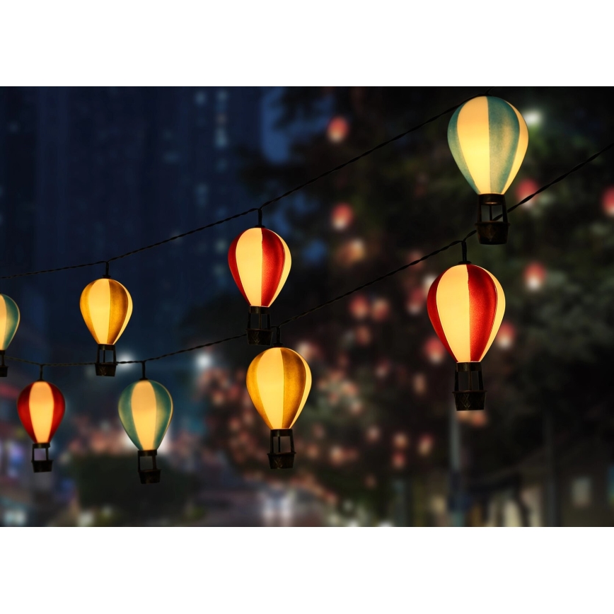 Globo - Catena LED solare 9xLED/0,06W/3V 390 cm IP44