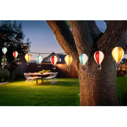 Globo - Catena LED solare 9xLED/0,06W/3V 390 cm IP44