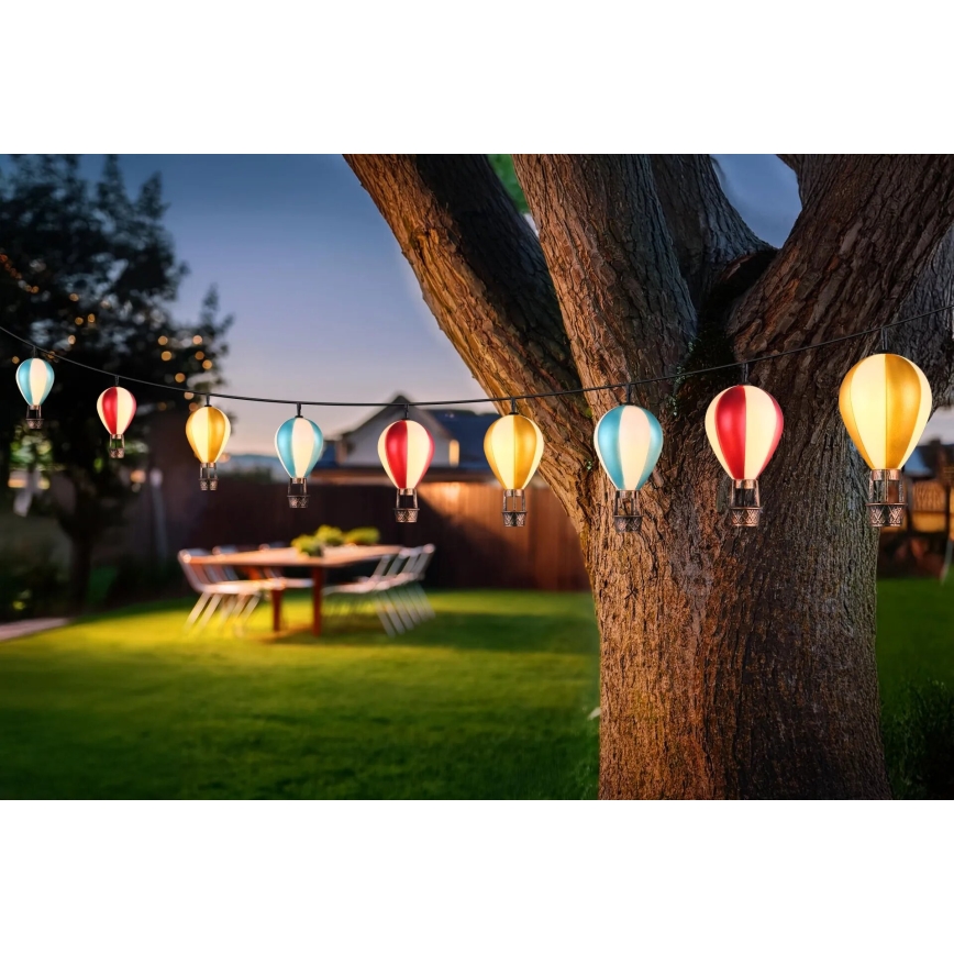 Globo - Catena LED solare 9xLED/0,06W/3V 390 cm IP44