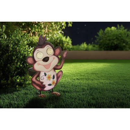 Globo - Lampe solaire LED (104 LEDs), 3 V, IP44, 300 mAh — motif singe