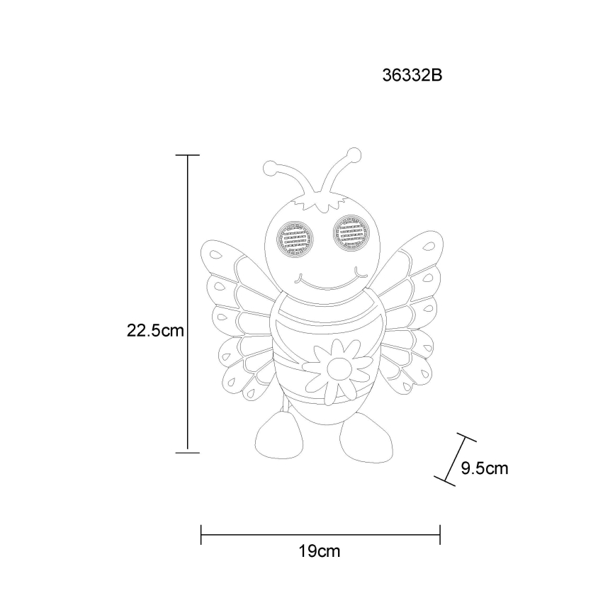 Globo - LED-Solarleuchte 104 LEDs/3 V IP44 300 mAh Biene