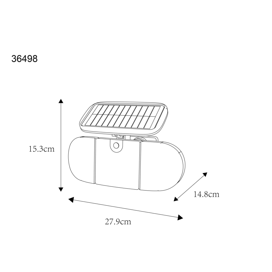 Globo - LED Solarleuchte mit Sensor LED/3,7V IP44 2000 mAh