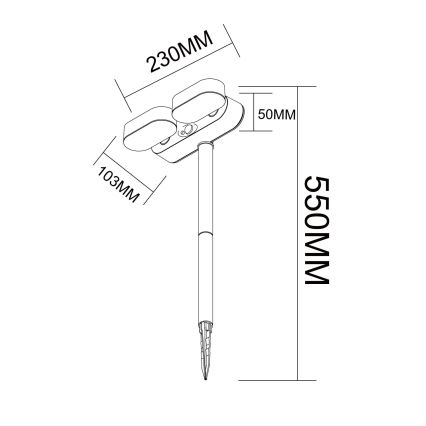 Globo - Lampada solare LED con sensore LED/7,2W/3V IP44