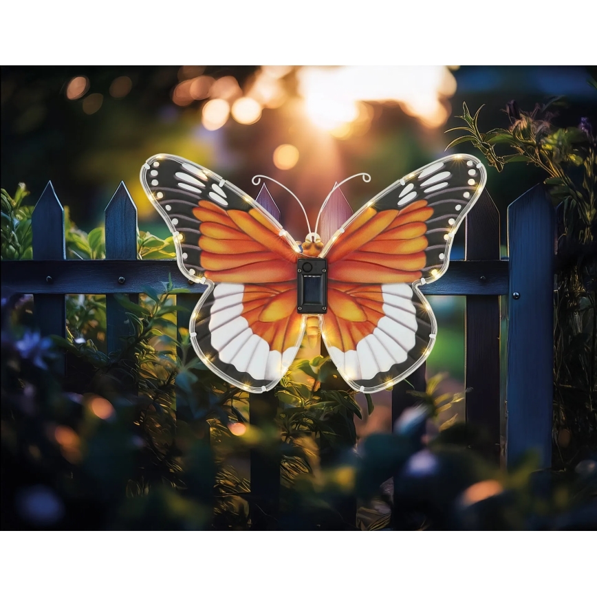 Globo - LED-Solarleuchte LED/3V IP44 200 mAh Schmetterling