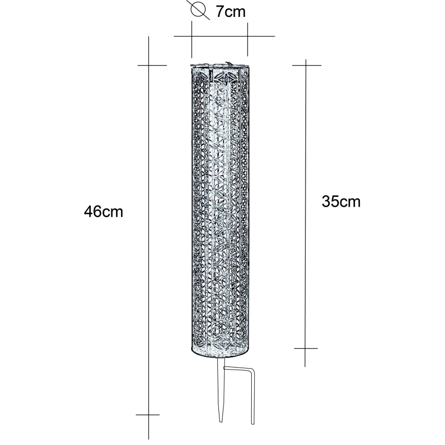 Globo - Éclairage solaire LED/0,06W/3,2V 3000K IP44 300 mAh