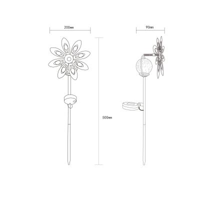 Globo - LED Solare decorazione LED/0,02W/3V IP44