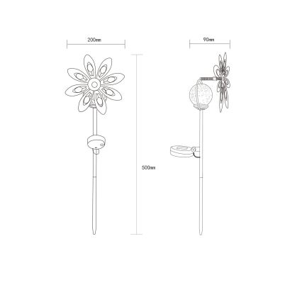 Globo - LED Solare decorazione LED/0,02W/3V IP44