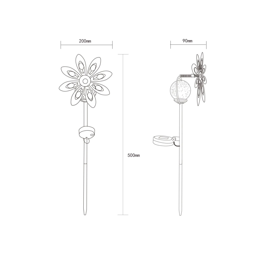 Globo - Décoration solaire LED/0,02W/3V IP44