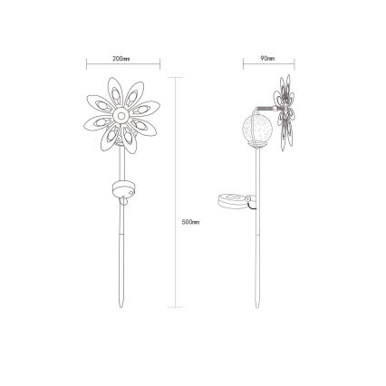 Globo - LED-Solardekoration LED/0,02W/3V IP44