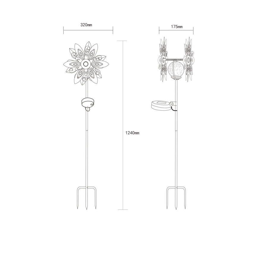 Globo - LED Solar-Dekoration LED/0,02W/3V IP44 300 mAh