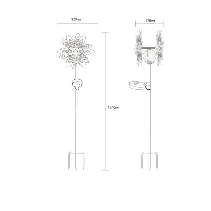 Globo - Decorazione solare LED LED/0,02W/3V IP44 300mAh