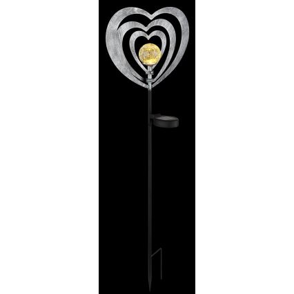 Globo - LED-Solarleuchte LED/3V IP44 300 mAh Silbernes Herz