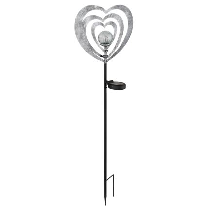 Globo - LED-Solarleuchte LED/3V IP44 300 mAh Silbernes Herz