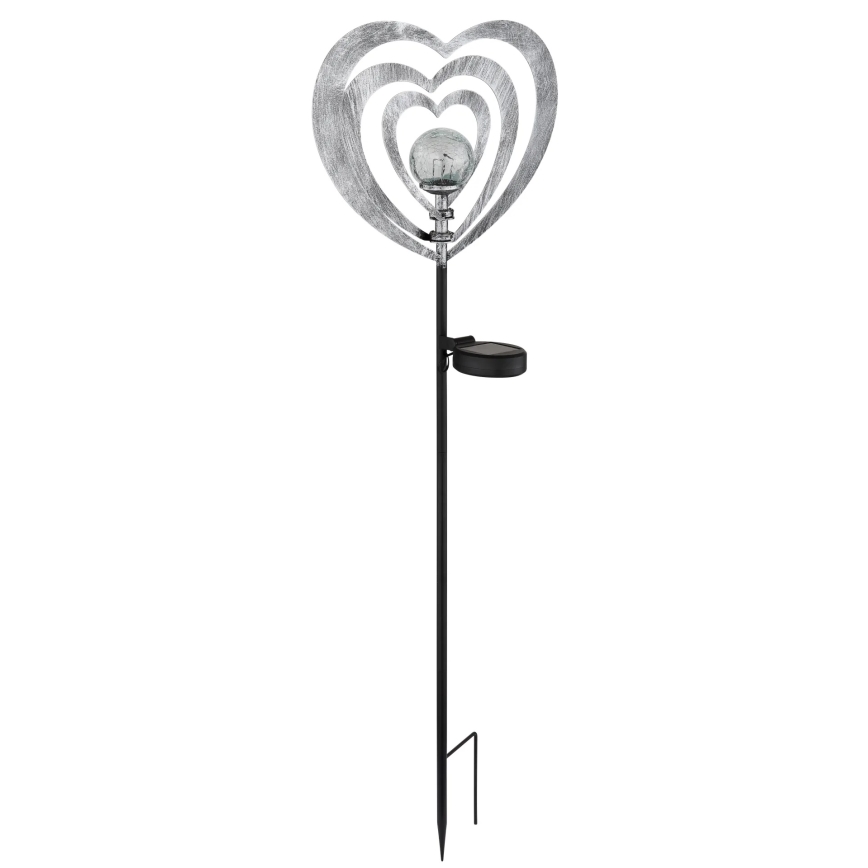 Globo - LED-Solarleuchte LED/3V IP44 300 mAh Silbernes Herz