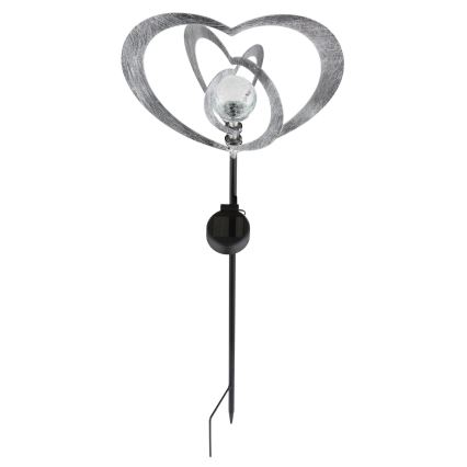 Globo - LED-Solarleuchte LED/3V IP44 300 mAh Silbernes Herz