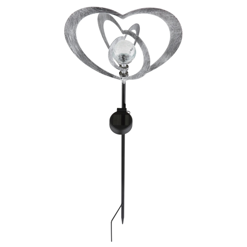 Globo - LED-Solarleuchte LED/3V IP44 300 mAh Silbernes Herz