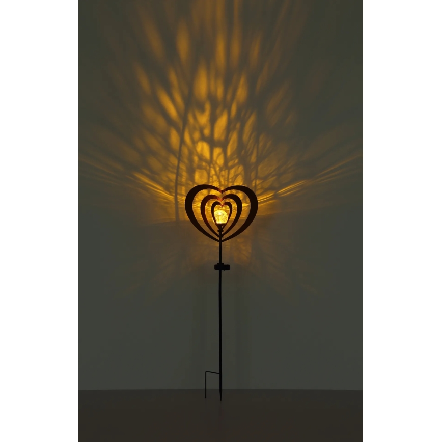 Globo - LED-Solarleuchte LED/3V IP44 300 mAh Rostiges Herz
