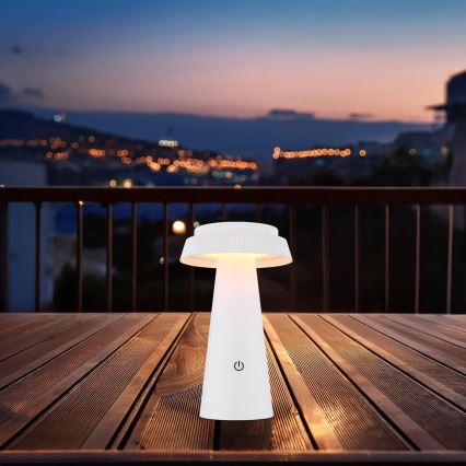 Globo - Dimmbare LED-Solarleuchte mit Touch-Funktion LED/4W/3,7W IP54 weiß