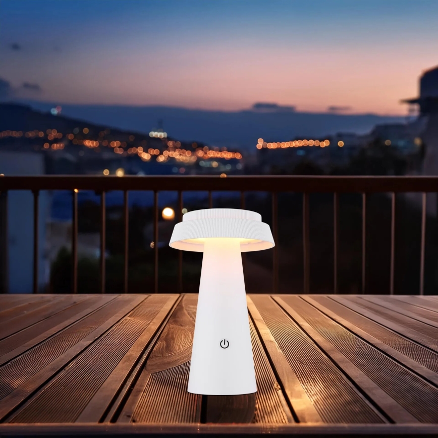 Globo - Dimmbare LED-Solarleuchte mit Touch-Funktion LED/4W/3,7W IP54 weiß