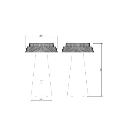 Globo - Dimmbare LED-Solarleuchte mit Touch-Funktion LED/4W/3,7W IP54 weiß