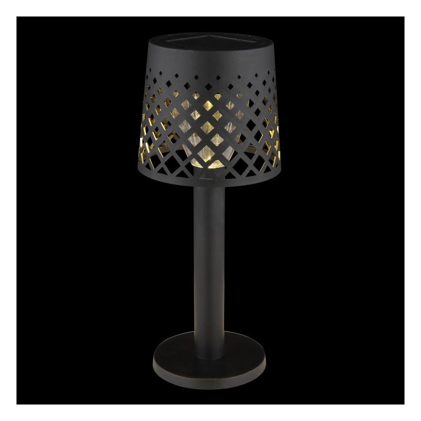 Globo - Lampe solaire LED/0,06W/3,2V 3000K IP44 noir