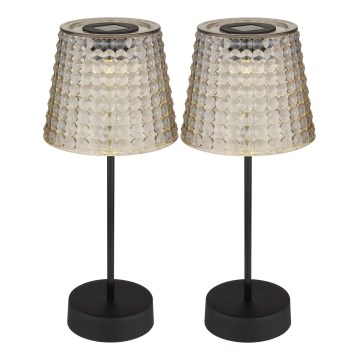 Globo 36634-2S - SET 2x Lampada LED solare SOLAR LED/0,06W/3V IP44 grigio