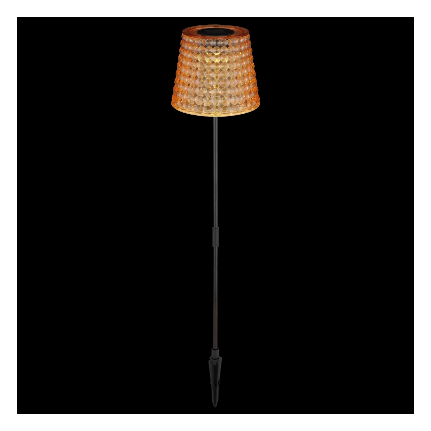 Globo - LOT 2x Éclairage solaire LED/0,06W/3V IP44 40 mAh orange
