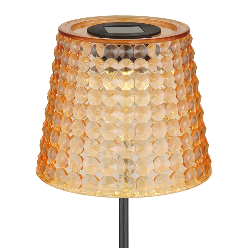 Globo - LOT 2x Éclairage solaire LED/0,06W/3V IP44 40 mAh orange