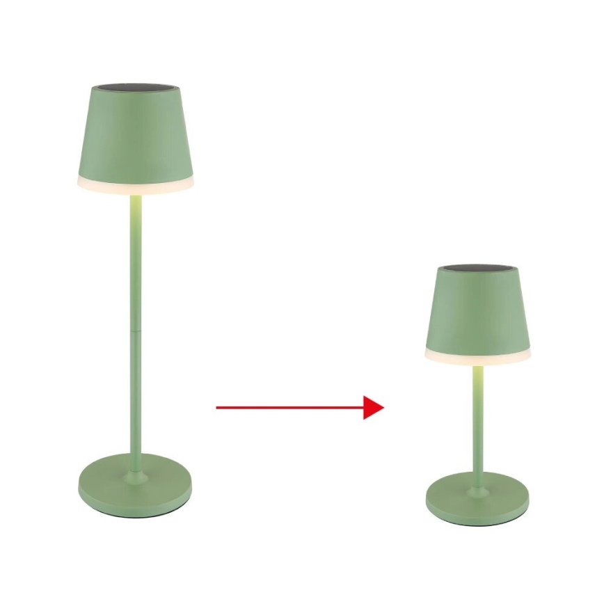 Globo - Lampe solaire LED/0,06W/3V 3000K IP44 vert