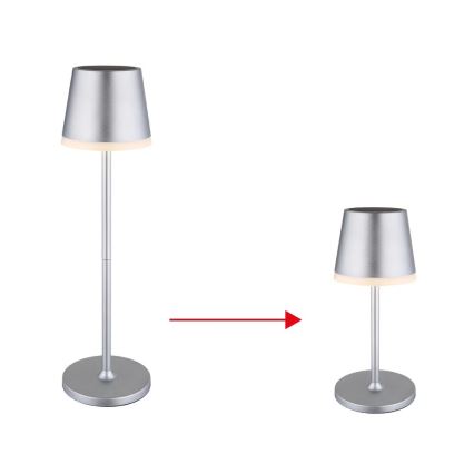 Globo - Éclairage solaire LED/0,6W/3V 3000K IP44 1200 mAh chrome mat