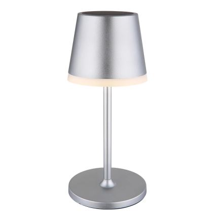 Globo - Éclairage solaire LED/0,6W/3V 3000K IP44 1200 mAh chrome mat