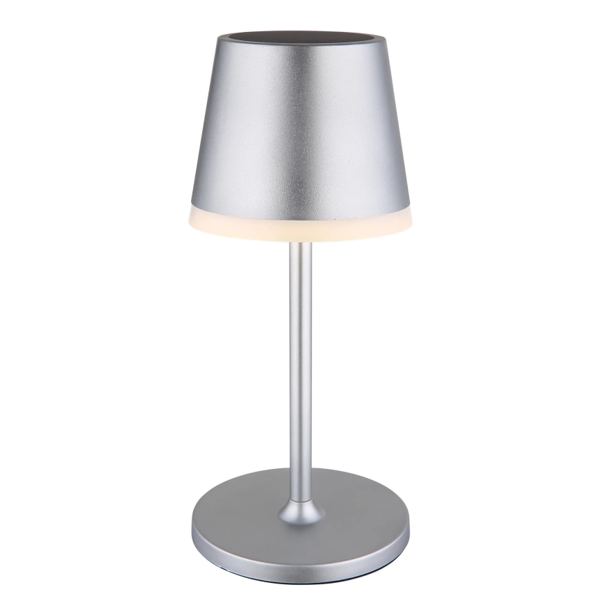 Globo - Éclairage solaire LED/0,6W/3V 3000K IP44 1200 mAh chrome mat