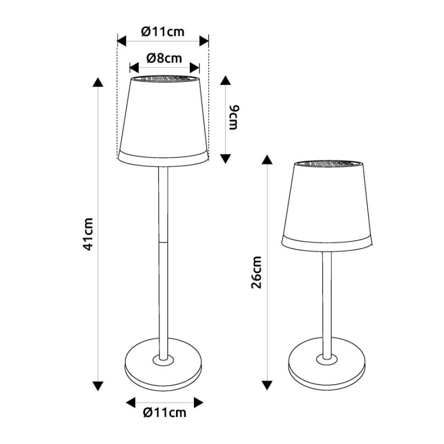 Globo - Éclairage solaire LED/0,6W/3V 3000K IP44 1200 mAh chrome mat