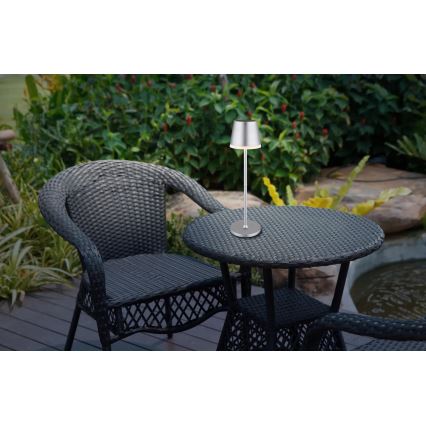 Globo - Lampada LED solare LED/0,6W/3V 3000K IP44 cromo opaco