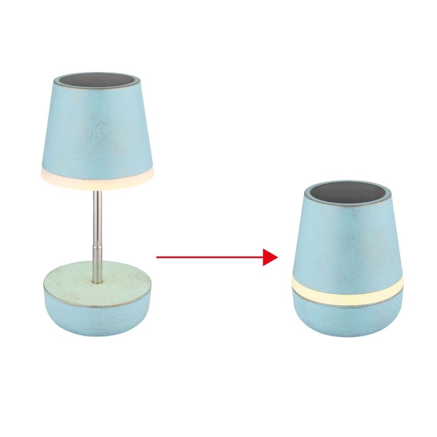 Globo - Lampe solaire 10xLED/0,06W/3V IP44 bleu
