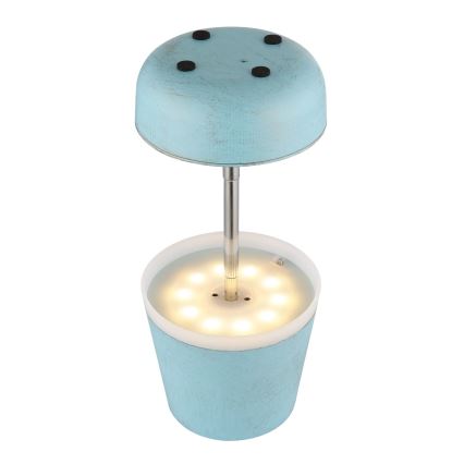 Globo - LED-Solarleuchte 10xLED/0,06W/3V IP44 blau