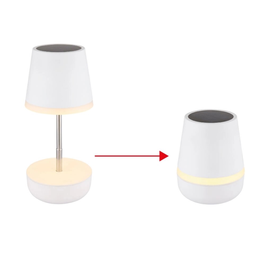 Globo - Lampe solaire 10xLED/0,06W/3V IP44 blanc