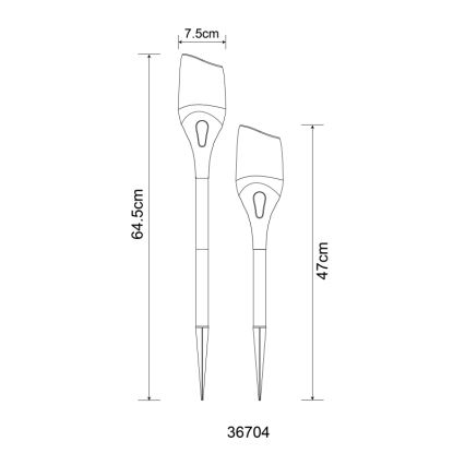 Globo - Lampada LED solare LED/2,4W/3V 1600K IP44 800 mAh
