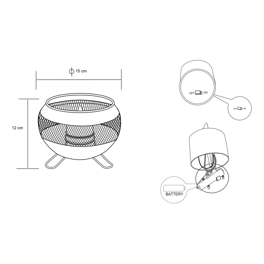 Globo - Lampada LED solare LED/1,2V IP44