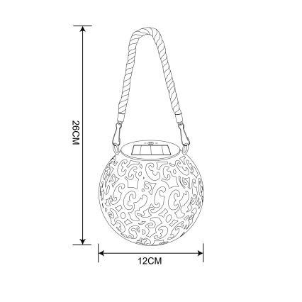 Globo - Éclairage solaire LED/0,06W/3,2V IP44 200 mAh