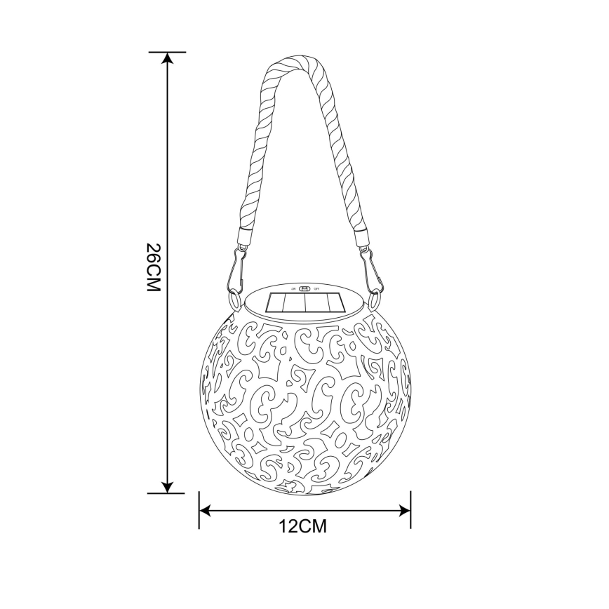 Globo - Éclairage solaire LED/0,06W/3,2V IP44 200 mAh