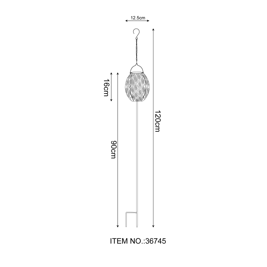 Globo - Lampe solaire 3en1 LED/0,06W/3,2V 3000K IP44