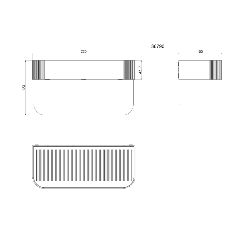 Globo - Numéro de maison solaire à LED, 6 W, 3,7 V, IP54, 1800 mAh