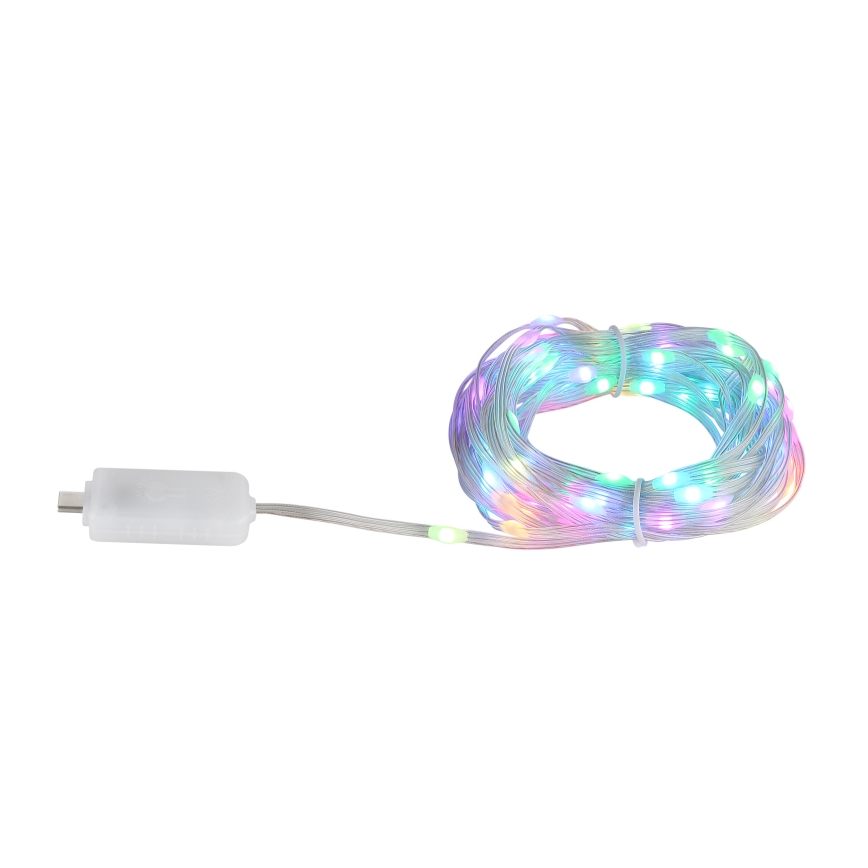 Globo - LED-RGB-Streifen 50xLED/0,06W/5V 5 m 27 Funktionen