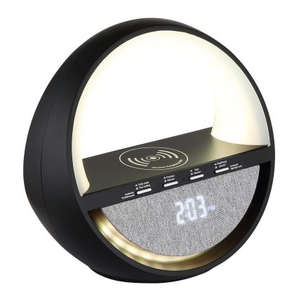 Globo - LED RGBW Wiederaufladbare Touch-Tischleuchte mit Lautsprecher und kabelloser QI-Ladefunktion LED/3,5W/5V 1800 mAh