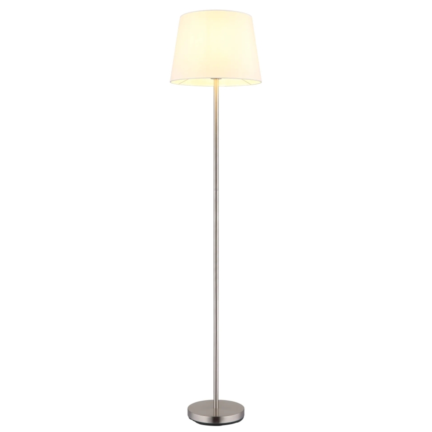 Globo - Lampada da terra 1xE27/40W/230V bianco/cromo opaco