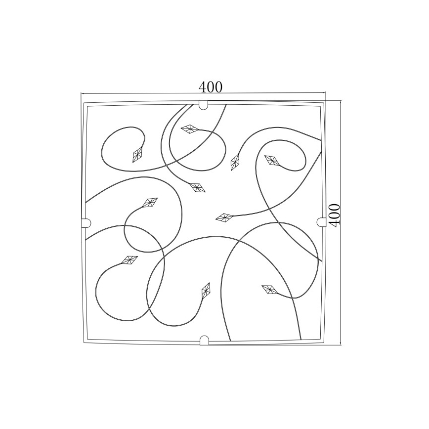 Globo 40393-3 - Plafonnier 3xE27/60W
