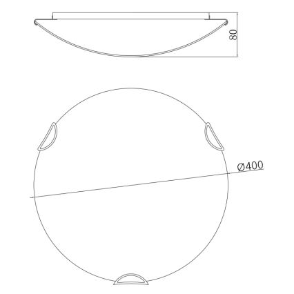 Globo 40402-3 - Plafonnier CALIMERO I 3xE27/60W/230V