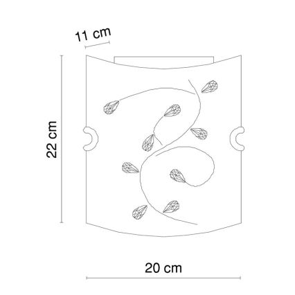 Globo 40404W - Wandleuchte BURGUNDY 1xE27/60W/230V