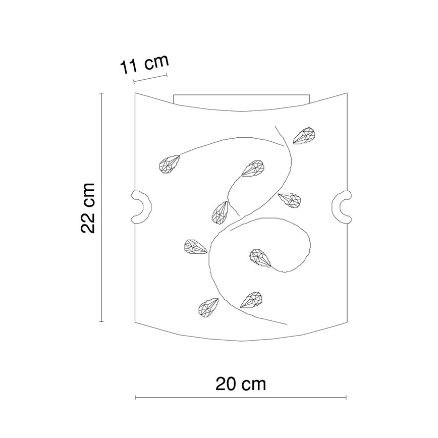 Globo 40404W - Wandleuchte BURGUNDY 1xE27/60W/230V